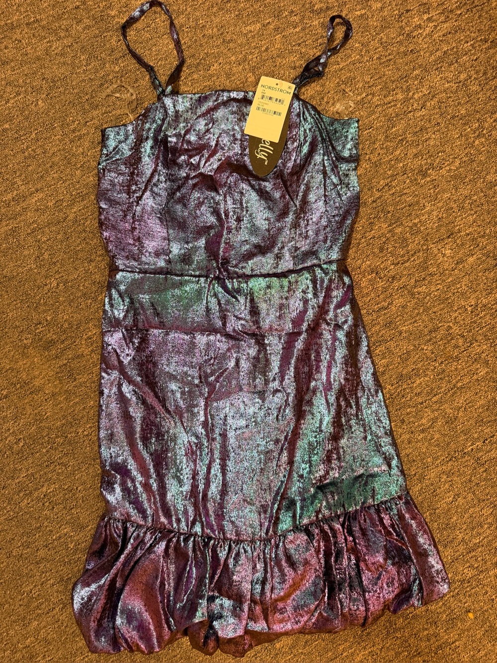 Nordstrom Iridescent Purple and Green Girls' Party Dress